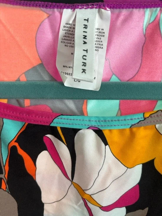 Trina Turk Pink Multi Floral Tunic or Swim Cover - Picture 5 of 10